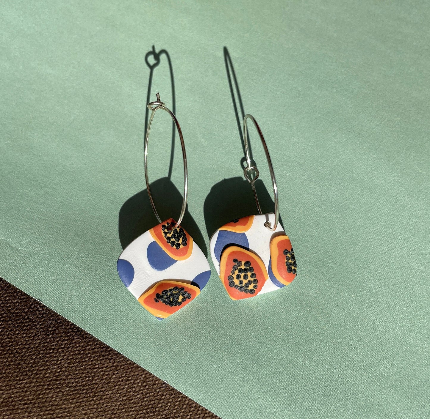 Papaya Hoop Earrings
